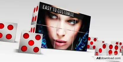 3D Dice Presentation Video Displays template preview
