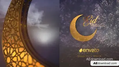 3D Eid Greetings Logo Intro Logo Stings template preview