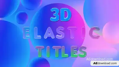 3D Elastic Titles Titles template preview
