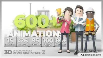 3D Explainer Video Kit Revolving Stage 2 Product Promo template preview