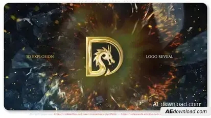 3D Explosion Logo Reveal Logo Stings template preview