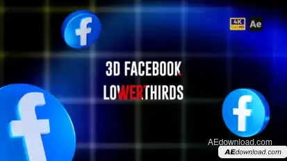 3D Facebook Like Banner Elements template preview