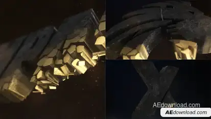 3D Fragments Logo Reveal Logo Stings template preview