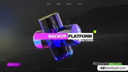 3D Glass Colorful Computer Science Titles Titles template preview