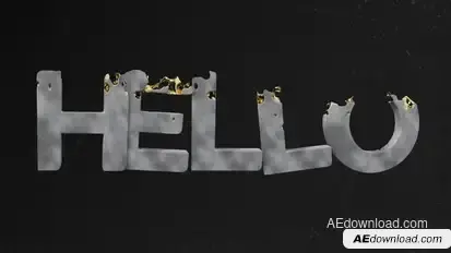 3D Gold Concrete Type Titles template preview
