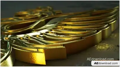 3D Gold Logo Reveal Logo Stings template preview