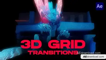 3D Grid Transitions | After Effects Elements template preview
