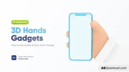 3D Hands | Gestures & Gadgets Video Displays template preview