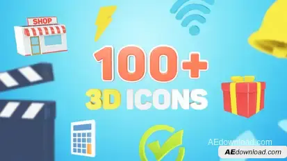 3D Icons Elements template preview