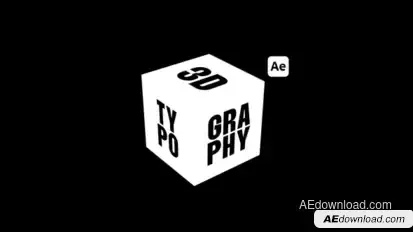 3D Kinetic Typography Titles template preview