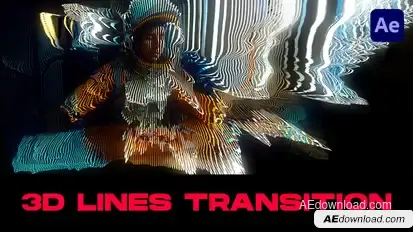 3D Lines Transitions | After Effects Elements template preview