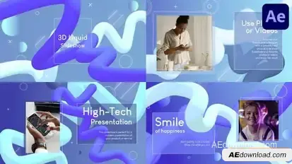3D Liquid Slideshow for After Effects Openers template preview