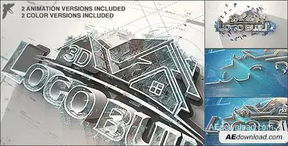 3D Logo Build Logo Stings template preview