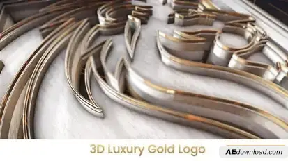 3D Luxury Gold Logo Intro Logo Stings template preview