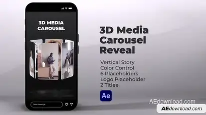 3D Media Carousel Reveal for After Effects Openers template preview