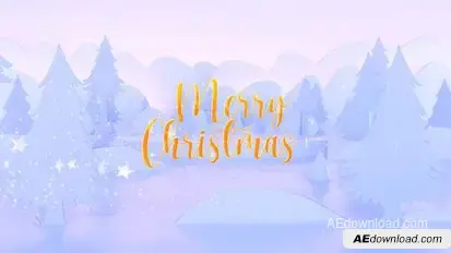 3D Merry Christmas Text Reveal Titles template preview