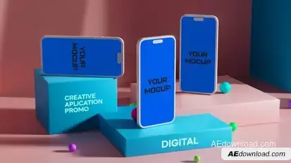3d Mobile Application Promo Product Promo template preview