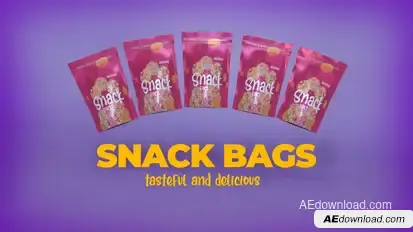 3D Mockup Snack Bags Elements template preview