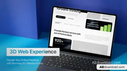 3d Modern Website Promo broadcast-packages template preview