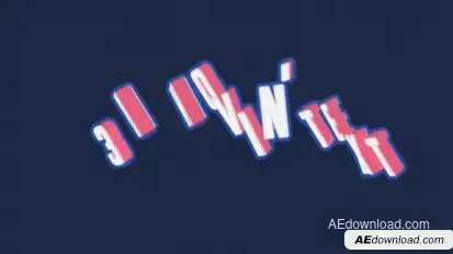 3D Movin' Text Titles template preview