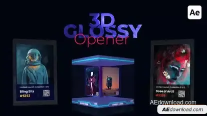 3D NFT Glossy Opener Openers template preview