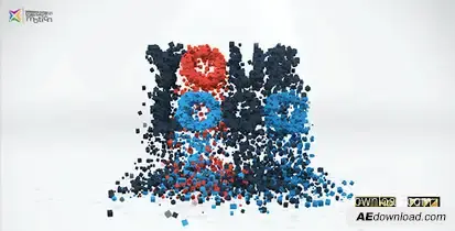 3D Particles Logo Build & Break Logo Stings template preview