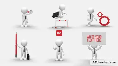 3D People Animations 4 Elements template preview