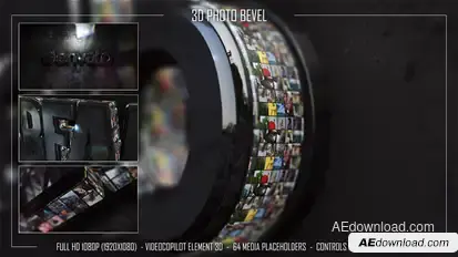 3D Photo Bevel Logo Stings template preview