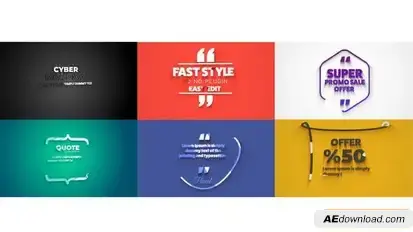 3D Quote Titles Openers template preview