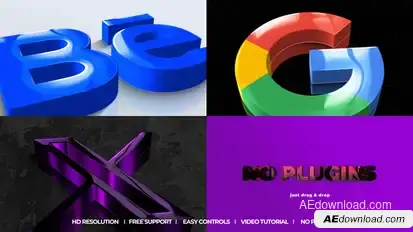 3D Reveal Logo Stings template preview