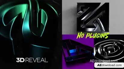 3D Reveal Logo Stings template preview