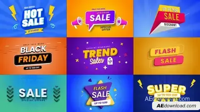 3D Sale Text Effects Titles template preview