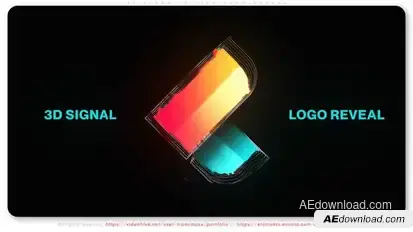3D Signal Glitch Logo Reveal Logo Stings template preview
