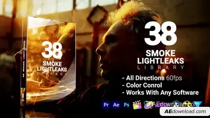 3D Smoke Light Leaks Overlays Elements template preview