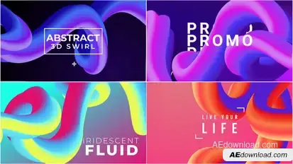 3D Swirl Abstract Titles Titles template preview