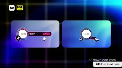 3D TikTok Follow & Profile Banner Elements template preview