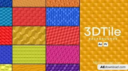 3D Tile Backgrounds Elements template preview