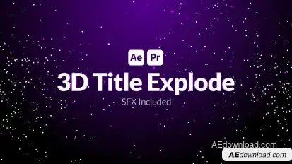 3D Title Explode Titles template preview