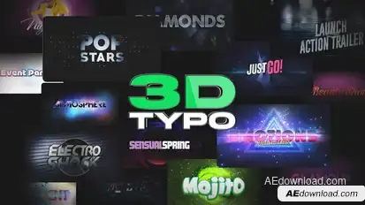 3D Titles. Vol. 2 Titles template preview