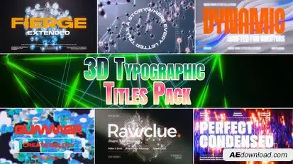 3D Typographic Titles – Modern Motion Graphics Pack for Reels & 4K Projects Titles template preview