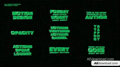 3D Typography Titles Titles template preview