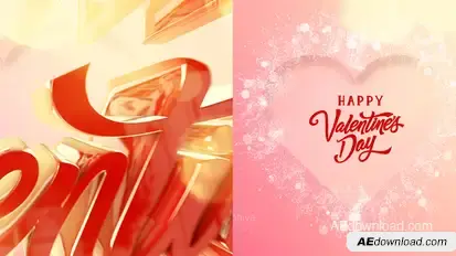 3D Valentine Intro Logo Stings template preview