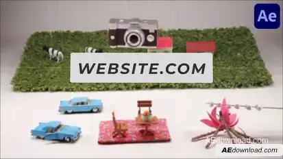 3D Village Vibe Scene for After Effects Openers template preview