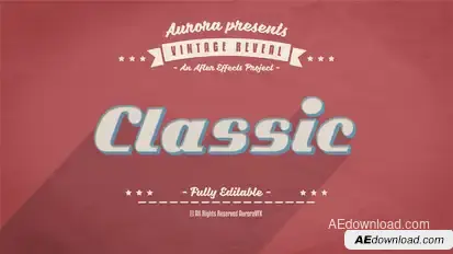 3D Vintage Reveal Logo Stings template preview
