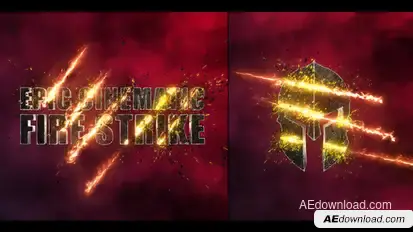 Epic Cinematic Fire Strike Logo Stings template preview