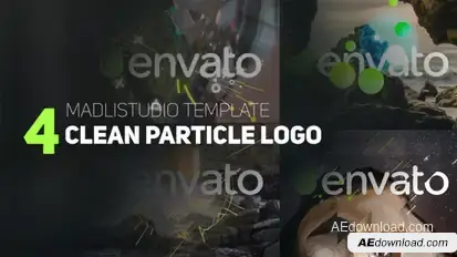 4 Clean Particle Logo Logo Stings template preview