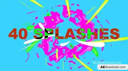 40 Animated Splashes Elements template preview