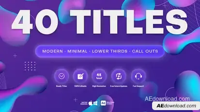 40 Motion Titles Titles template preview