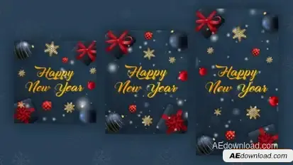 4in1 Happy New Year Stories Openers template preview