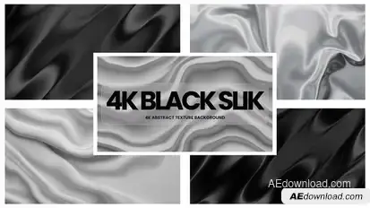 4K Black Silk Background Elements template preview